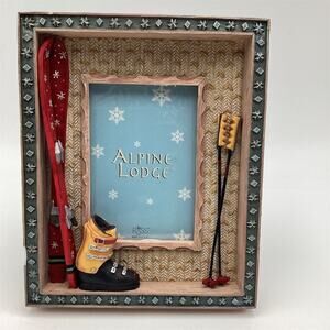 3D Ski Theme Picture Frame 3.5x5" Multicolor